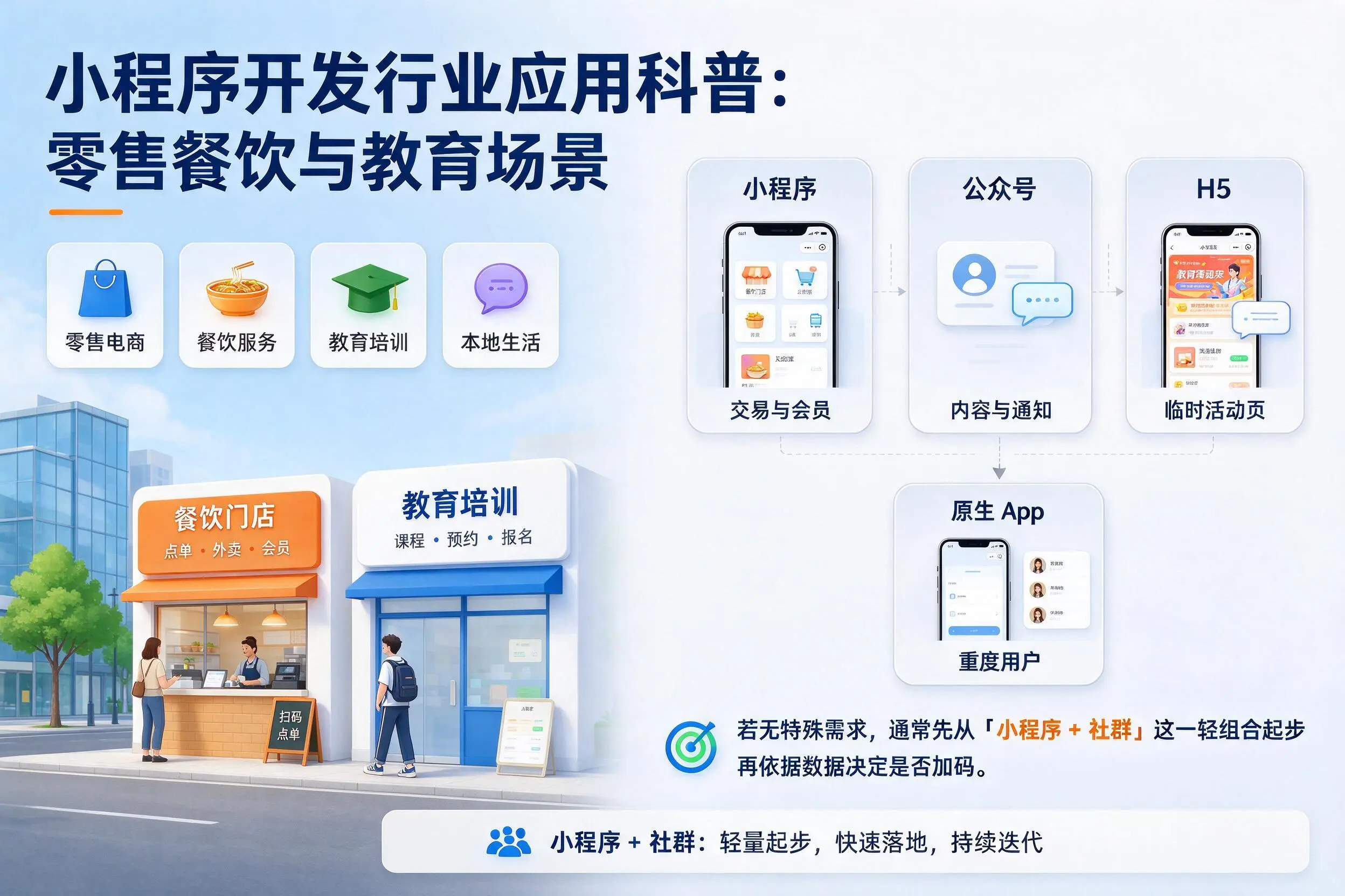 克孜勒苏小程序开发行业应用科普：零售餐饮与教育场景