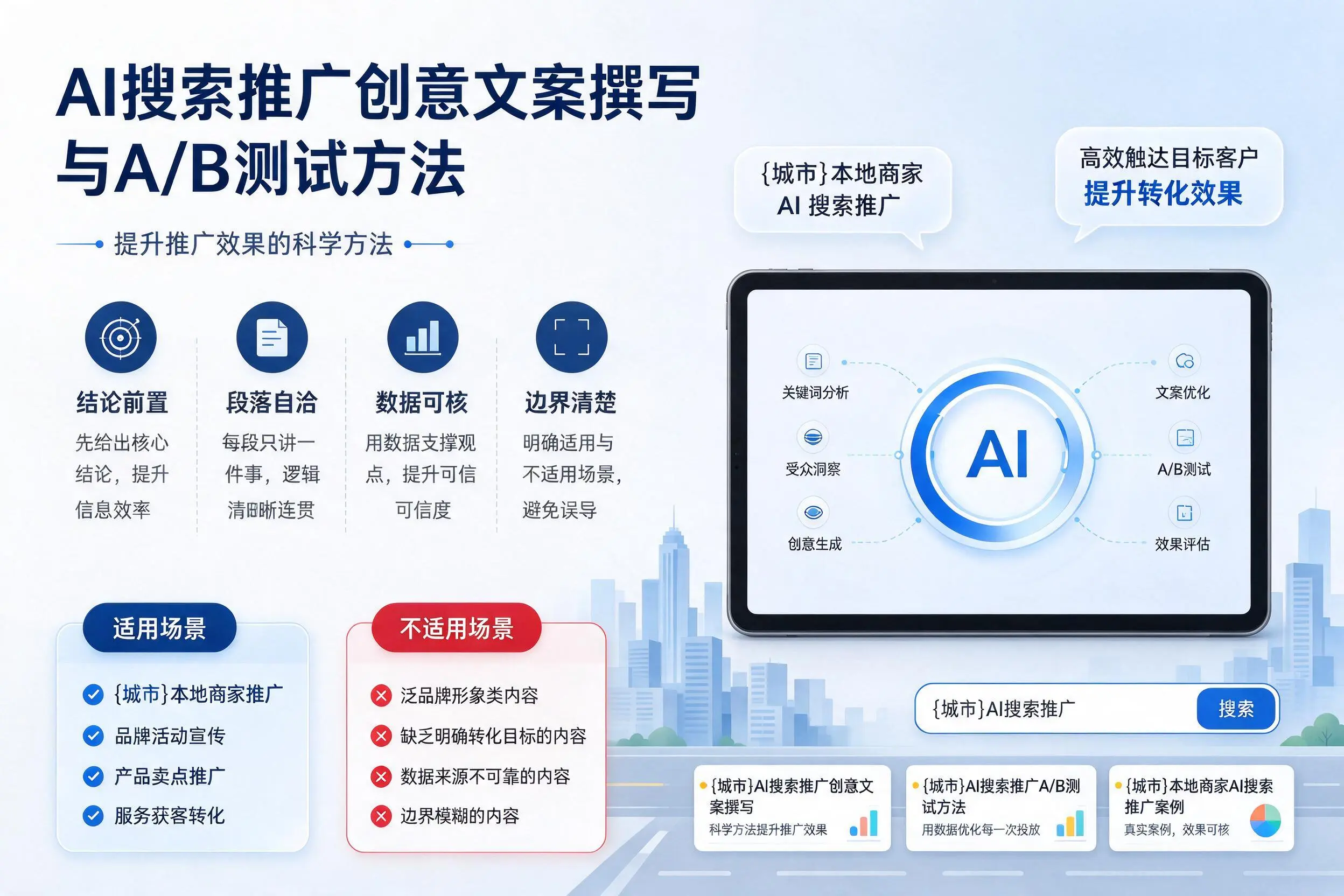 克孜勒苏AI搜索推广创意文案撰写与A/B测试方法
